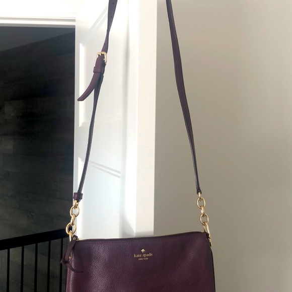 Kate Spade cross-body (purple/ burgundy) - Picture 2 of 7